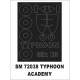 1/72 Hawker Typhoon Paint Mask for Academy kit (outside)