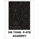 1/72 Republic P-47D Thunderbolt Paint Mask for Academy kit (outside)