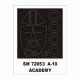 1/72 A-10 Thunderbolt Paint Mask for Academy kit (outside)