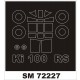 1/72 Kawasaki Ki-100 Paint Mask for RS Model kit (outside)