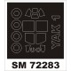1/72 Yakovlev Yak-1 Paint Mask for Brengun kit (outside)