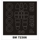 1/72 P-40E  Paint Masks for Special Hobby kits (outside)