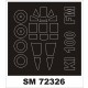 1/72 Kawasaki Ki-100-I Hien Paint Masks for FineMolds kits (outside)