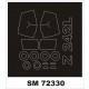 1/72 Zlin 242L Paint Masks for AZ-Model kits (outside)