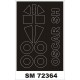 1/72 Ki-43 Oscar Canopy and Wheel Masks for Special Hobby kits (Outside)