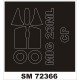 1/72 MiG-23ML/MLA Canopy and Wheel Masks for Clear Prop Models kits (Outside)
