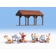 HO Scale Garden Party (building & figures)