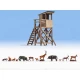 HO Scale In the Forest (building & animal)