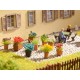 HO Scale Flowers in Pots (9 pots)
