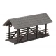 HO Scale Covered Pedestrian Bridge (7.9 x 3.5 x 3.9 cm)