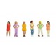HO Scale Female Teenagers (6 coloured figures with accessories)