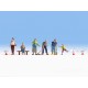 HO Scale Farmers (6 farmers and 3 animals)