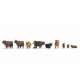 HO Scale Highland Cattle (9 cows)