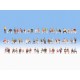 HO Scale Mega Economy Figures Set "Sitting People" (60 Figures, without Benches)