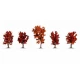 HO, TT, N, Z Scale Autumn Trees (5pcs, approx. 8-10 cm high)
