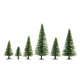 N, Z Scale Model Spruce Trees (10pcs, 3.5 - 9cm)