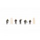 N Scale Fire Brigade (Black protective clothing) Assembled and Painted Miniatures