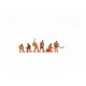N Scale Railway Construction Group Assembled and Painted Miniatures