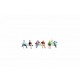 N Scale Sitting People (without Benches) Assembled and Painted Miniatures