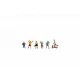 N Scale Children Assembled and Painted Miniatures