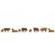 N Scale Brown Cows (9pcs)