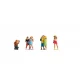 TT 1/120 Tourists (6 assembled and painted figures)