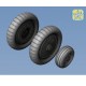 1/24 Bf-109 G-6 Resin Wheels Set (Main Disk Type 2 without Ribs)
