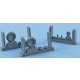 1/72 Supermarine Spitfire Resin Wheels Set (No Mask Series,4 Spoke+Smooth Tyres)