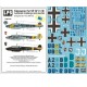 1/72 Luftwaffe Messerschmitt Bf 110E Markings & Stencils Decals for Airfix kits