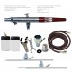 Double Action Siphon Feed Airbrush w/Metal Handle & .55 .75 & 1.05mm Heads