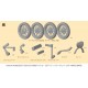 1/35 German KS600 Motorcycle and Sidecar 3D Parts Set  for Tamiya #35384