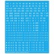 Decal for 1/35 US Bumper Codes #White with 2.5mm Large Letters