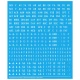 Decal for 1/35 US Bumper Codes #White with 2.5mm Large Letters