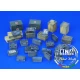 1/35 WWII Germany Ammunition and Medical Aid Containers