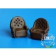 1/35 Upholstered Chairs x2