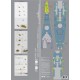1/200 USS BB-63 Missouri 1945 Wooden Deck set for Trumpeter kit (20B Deck Blue)
