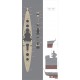 1/350 DKM Tirpitz Wooden Deck Set & Dry Transfer for Revell kit