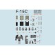 1/48 F-15C Eagle Instrumental Panel and Cockpit 3D Decal for G.W.H kit
