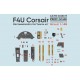 1/48 F-4U Corsair Instrument Panel and Seatbelt 3D Decal for Tamiya kits 