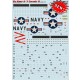 1/48 US Navy A-7 Corsair ll Techical Stencils