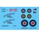 Decal for 1/32 Gloster Meteor Fighter Aircraft Vol.I
