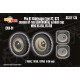 1/35 Pkw.K1 Kubelwagen 82, 823 Off-road (continental) Wheels with Caps for Meng
