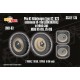 1/35 Pkw.K1 Kubelwagen 82, 823 Uncommon Off-road (continental) Wheels with Caps for Meng
