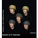 1/35 5x Resin Heads Wearing Fallschirmjaeger M38 Helmets