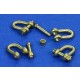 Brass Shackles (4pcs, Type:B, H: 8.6mm, D: 5.6mm, R: 1.4mm) for military vehicles