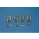 1/35 Shackles with Wired Pin 4pcs (H:8.6, D: 6, r: 1.2) Used in Different Military Vehicle