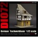 1/72 German Fachwerk House (Size: 9 x 13cm) with a Sidewalk Section