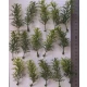 1/35 - 1/16 Plastic Plants - Tall Bushes Medium/Light Green (8pcs)