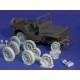 1/35 Punctured Blown & Burnout Jeep Wheels for Jeep (6 pieces)