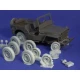 1/35 Punctured Blown & Burnout Jeep Wheels for Jeep (6 pieces)
